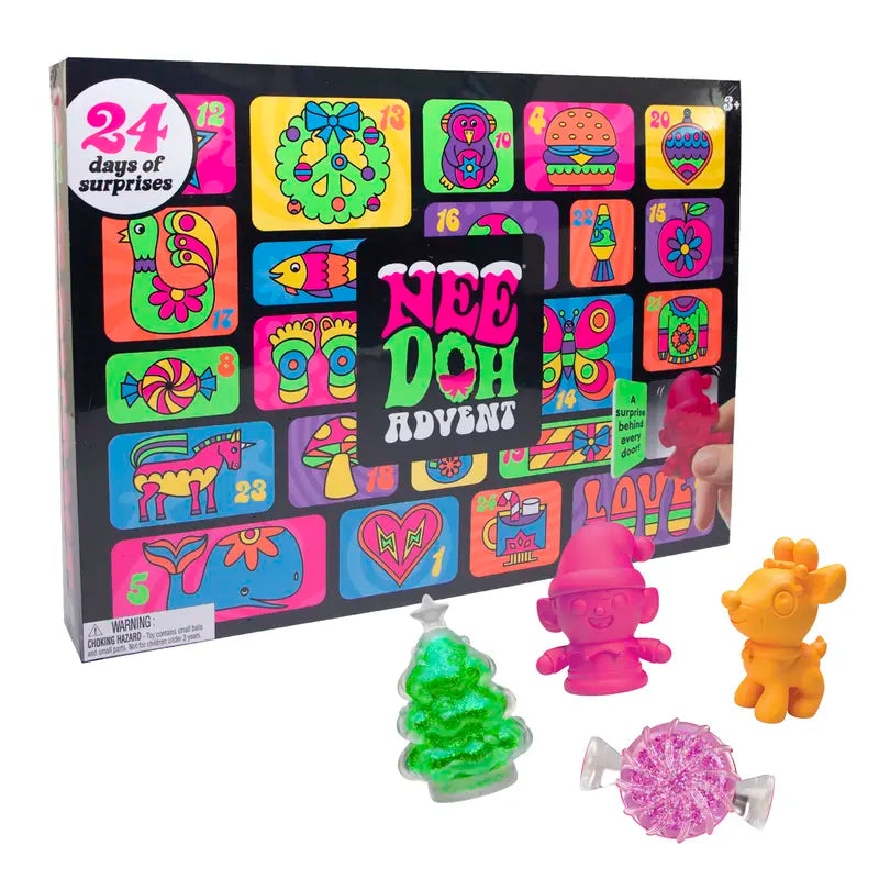 MerrySqueeze™ — de adventskalender vol met 24 mini fidget- en squishy-speeltjes