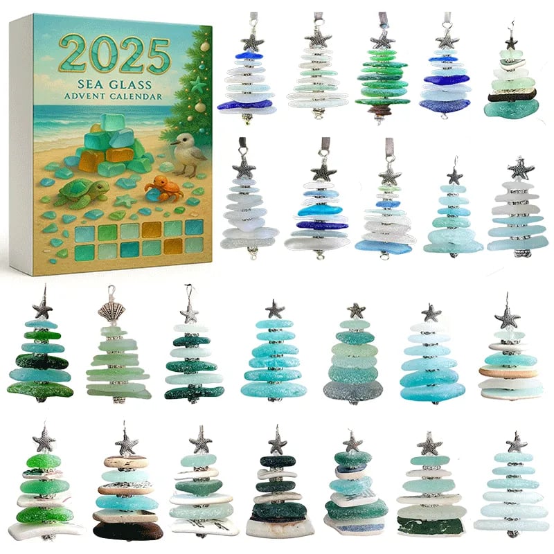 zeeglas kerstbomen - adventskalender 2025